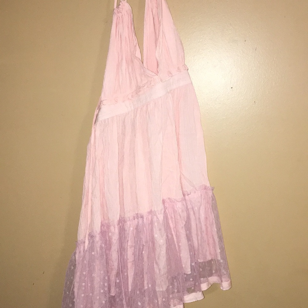 Halter tie back dress